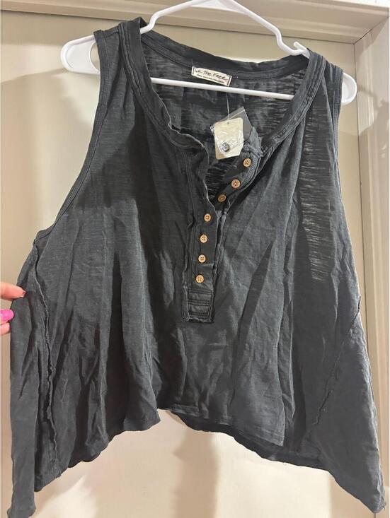 Free People Other - Free People “We The Free” Button Front Tank NWT Small
